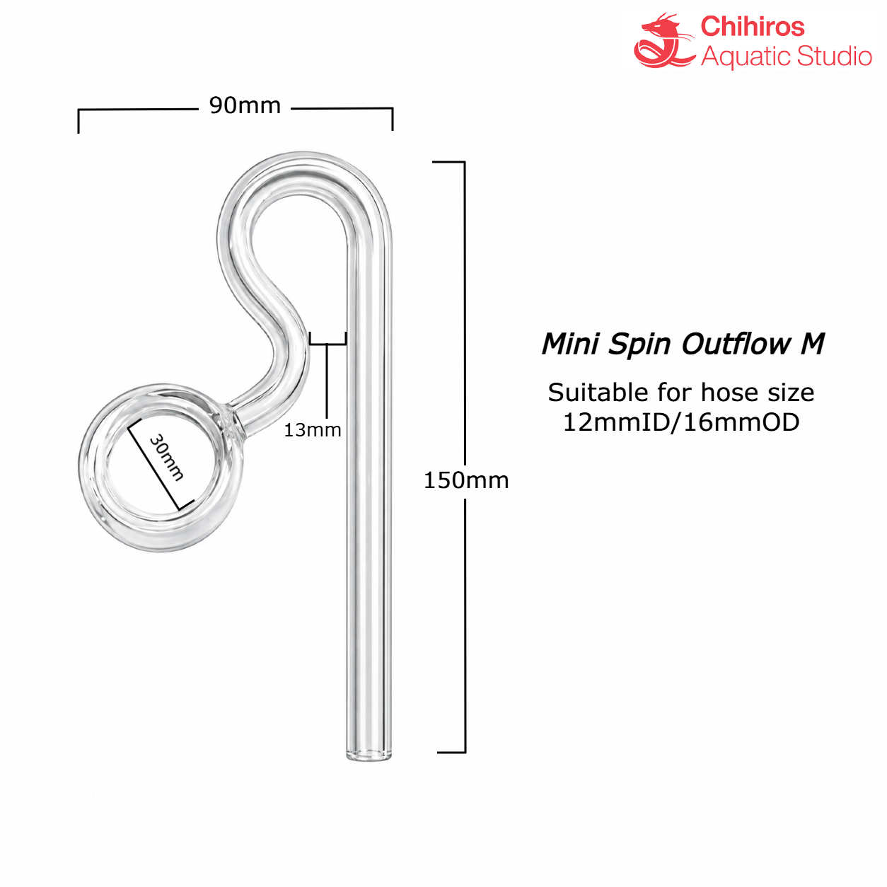 Chihiros Mini Inflow Spin Outflow Glass Aquarium Accessories - Image 10