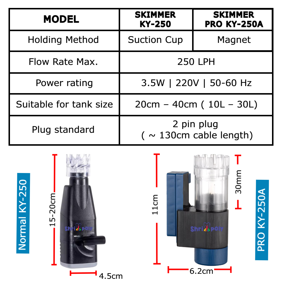 Self Suction Surface Skimmer Magnetic Freshwater Marine Aquarium Accessories - Image 8