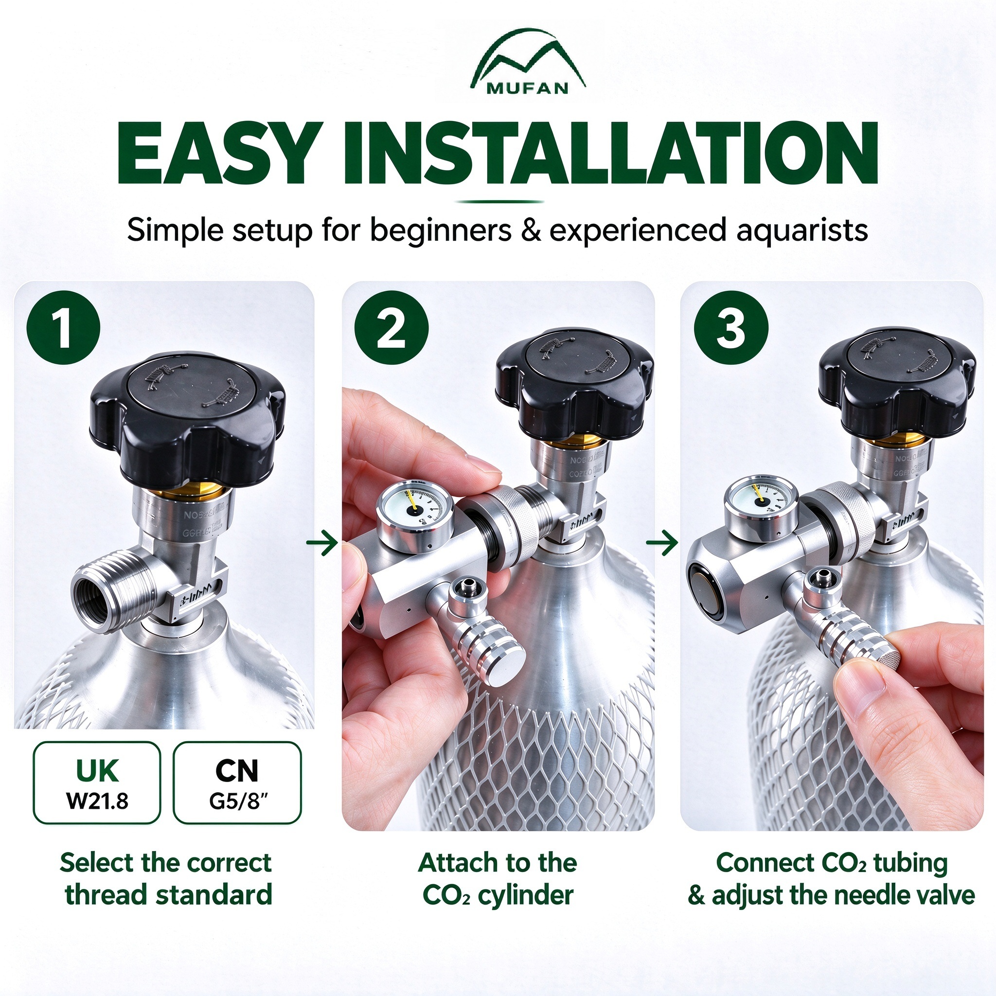 Mufan Mini CO2 Regulator Manual Aquarium Accessories - Image 4
